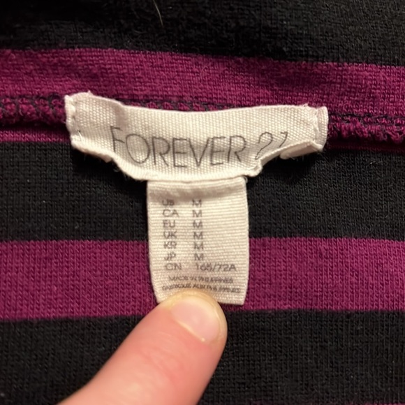 Striped purple mini skirt - Picture 3 of 5